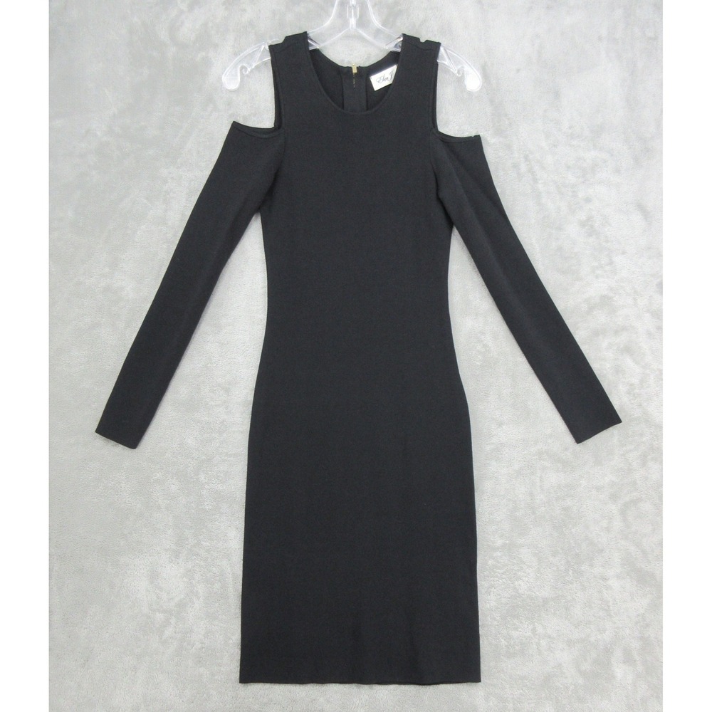 Eliza J Sweater Dress Womens Size S Cold Shoulder Bodycon LBD Cocktail Party